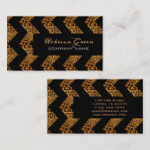 schicke trendy Muster Safari Modeleoparddruck Visitenkarte (Vorne/Hinten)