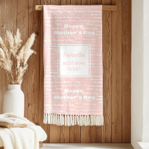 Schicke Typografie Frohen Muttertag Personalisiert Sherpadecke