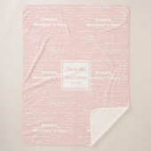 Schicke Typografie Frohen Muttertag Personalisiert Sherpadecke (Vorderseite)