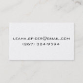 Schicke u. glatte Visitenkarte (Rückseite)