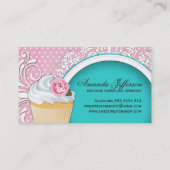 Schicke und elegante Kuchen-Visitenkarten Visitenkarte (Rückseite)