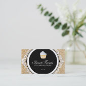 Schicke und elegante Kuchen-Visitenkarten Visitenkarte (Stehend Vorderseite)