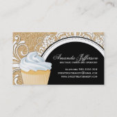 Schicke und elegante Kuchen-Visitenkarten Visitenkarte (Rückseite)