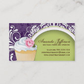 Schicke und elegante Kuchen-Visitenkarten Visitenkarte (Rückseite)