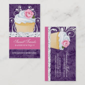 Schicke und elegante Kuchen-Visitenkarten Visitenkarte (Vorne/Hinten)