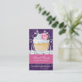 Schicke und elegante Kuchen-Visitenkarten Visitenkarte (Stehend Vorderseite)