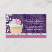 Schicke und elegante Kuchen-Visitenkarten Visitenkarte (Rückseite)