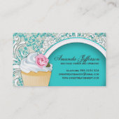 Schicke und elegante Kuchen-Visitenkarten Visitenkarte (Rückseite)