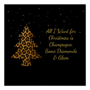 Schicke und glamouröse Weihnachtsgestaltung Poster