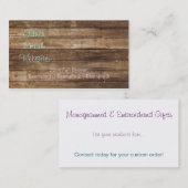 Schicke und rustikale Visitenkarte (Vorne/Hinten)