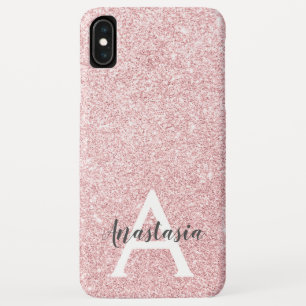 Schicke und trendige Roségold Glitter-Funken-Monog Case-Mate iPhone Hülle