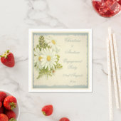 Schicke Vintage-Daisy-Hochzeitsservietten Serviette (Beispiel)