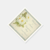 Schicke Vintage-Daisy-Hochzeitsservietten Serviette (Ecke)