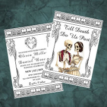 Schicke Vintage-Gotische Hochzeit Bis Dass Der Tod