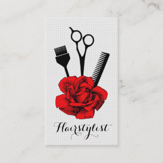 schicke Vintage Haarstylist-Mod Visitenkarte
