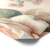 Schicke Vintage-Rose Poster (Ecke)