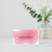 Schicke Wäsche-helle rosa Aquarell-Visitenkarte Visitenkarte (Stehend Vorderseite)