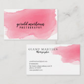 Schicke Wäsche-helle rosa Aquarell-Visitenkarte Visitenkarte (Vorne/Hinten)