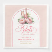 Schicke Wasserfarbe-Petals-und-Prosecco-Partyservi Serviette (Vorderseite)