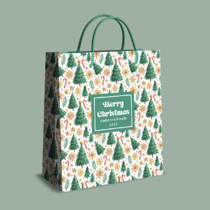 Schicke Weihnachtsbaum-Geschenktasche mit individu Mittlere Geschenktüte
