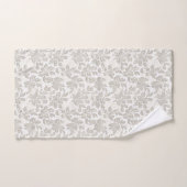 Schicke weiße Creme Floral Badhandtuch Set (Handtuch)