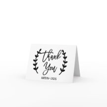 Schicke weiße schwarze Ölzweige danken Ihnen