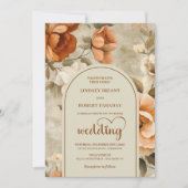 Schicke Whimsical Boho Terrakotta Beige Oliven Hoc Einladung (Vorderseite)
