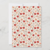 Schicke Wildblumen-Tulpen-Blume Herbst-Hochzeit Save The Date (Rückseite)