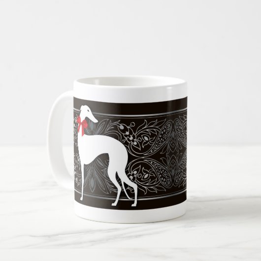 Schicke Windhunde Kaffeetasse (Vorderseite Links)