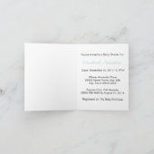 Schicke Zebra-Aqua-Minzen-Band-Mädchen-Babyparty Einladung (Innenseite)