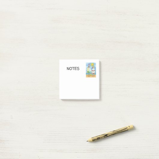SCHICKEN DES MEERES, FUNNY CARTOON Post-it® Notes Post-it Klebezettel (Auf Schreibtisch)