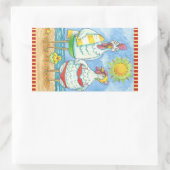 SCHICKEN DES MEERES, FUNNY STICKER RETangle *Blatt (Tasche)
