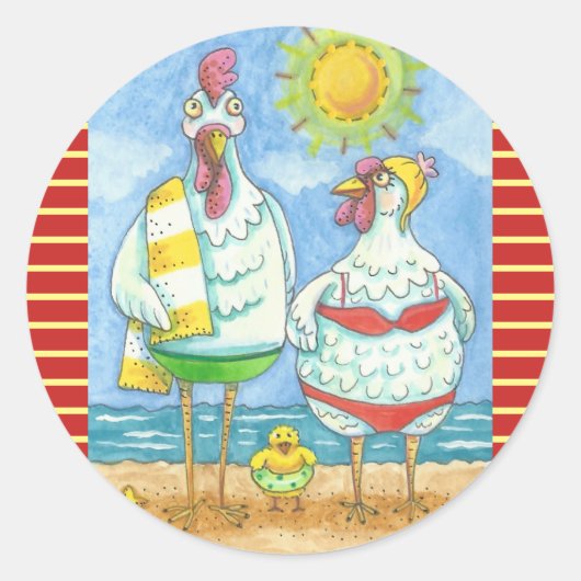 SCHICKEN DES MEERES, FUNNY STICKERS RUNDE * (Vorderseite)