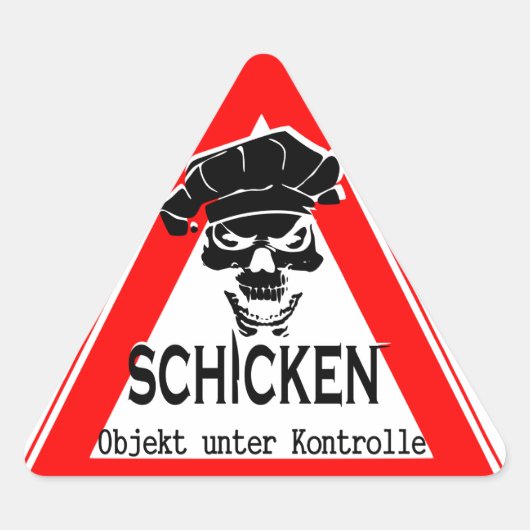 schicken dreieckiger aufkleber (Vorderseite)