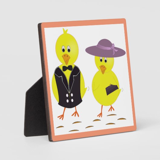 SCHICKEN "GLÜCKLICH" FOTOPLATTE (Vorderseite)