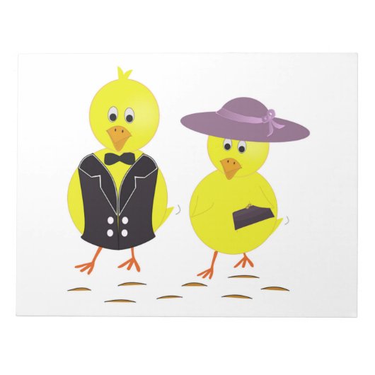 SCHICKEN "GLÜCKLICH" NOTIZBLOCK (Vorderseite)