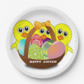 SCHICKEN "GLÜCKLICH" PAPPTELLER (Vorderseite)