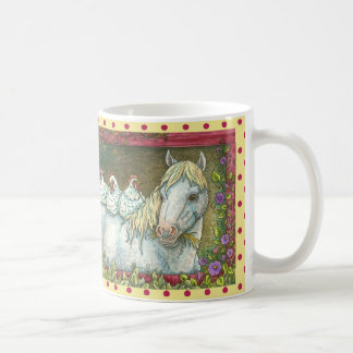 SCHICKEN IN DER STABLE, PORSE & HENS TASSE Classic