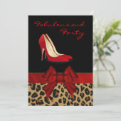 Schicken Jaguars Stiletto Custom Invitation Dame Einladung (Stehend Vorderseite)