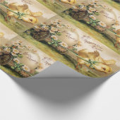 SCHICKEN PULLING EASTER EGG MIT HAND CARD GESCHENKPAPIER (Ecke)