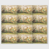 SCHICKEN PULLING EASTER EGG MIT HAND CARD GESCHENKPAPIER (Flach)