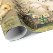 SCHICKEN PULLING EASTER EGG MIT HAND CARD GESCHENKPAPIER (Rolleneckpunkt)