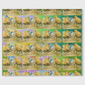 SCHICKEN, SCHNEE OSTEREI, BLUE BOW, grün Geschenkpapier (Flach)