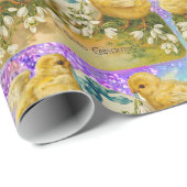 SCHICKEN, SCHNEE OSTEREI, BLUE BOW, grün Geschenkpapier (Rolleneckpunkt)