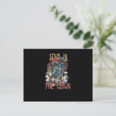 Schicken Sie den Clown Postkarte (Stehend Vorderseite)