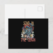 Schicken Sie den Clown Postkarte (Vorne/Hinten)