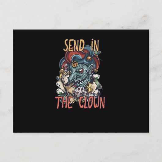 Schicken Sie den Clown Postkarte (Vorderseite)