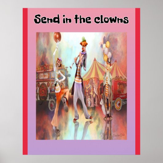Schicken Sie die Clowns ein Poster (Vorne)