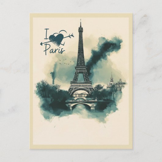 Schicken Sie ein Stück Paris mit Ihnen - Eiffeltur Postkarte (Vorderseite)