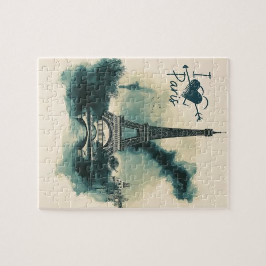 Schicken Sie ein Stück Paris mit Ihnen - Eiffeltur Puzzle (Horizontal)